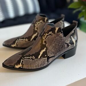 Marc Fisher Snakeskin ankle booties